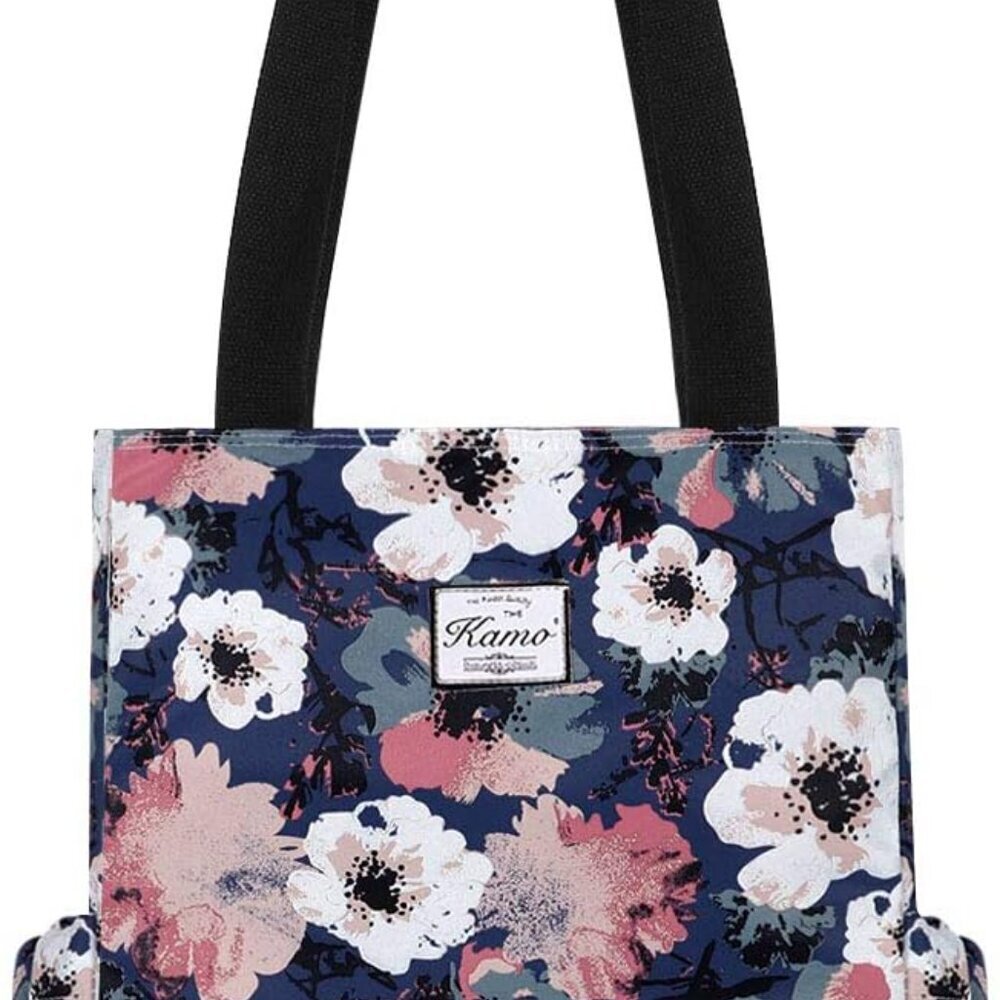 Floral Tote Bag - Waterproof Lightweight Handbags Travel Shoulder Bag for Hiking